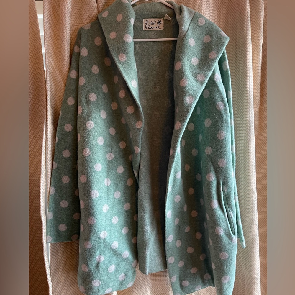 Field Flower Anthropologie sweater coat size xl